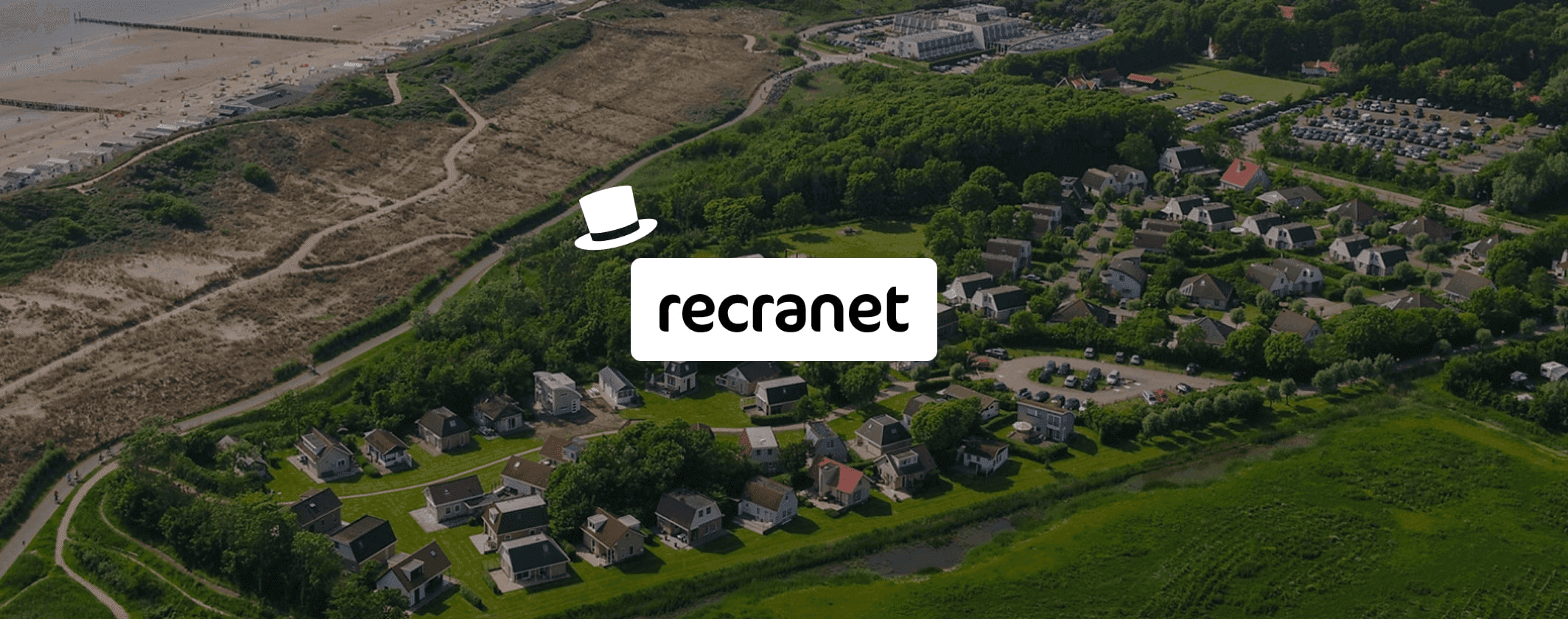 Luchtfoto van een vakantiepark